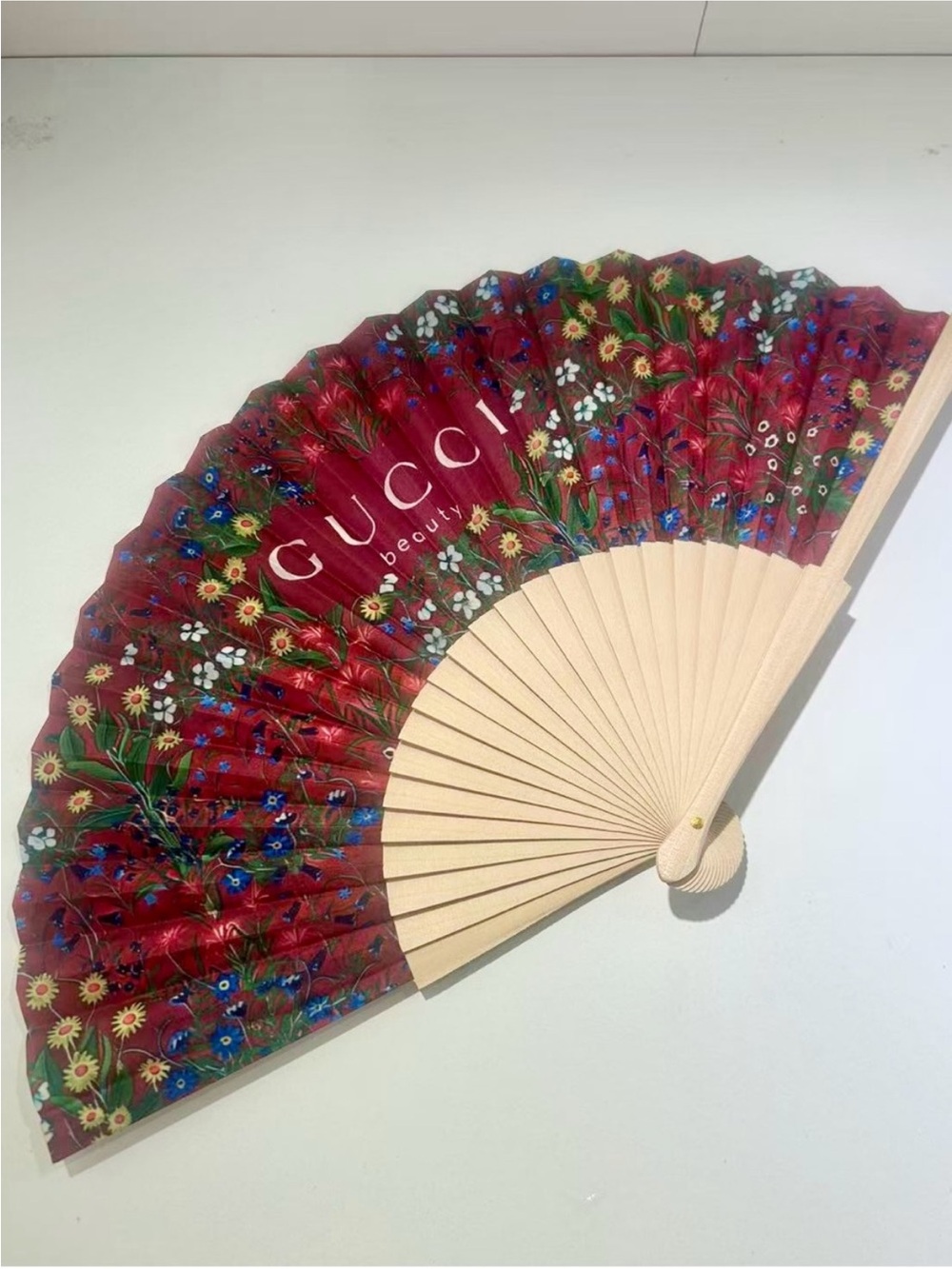 Gucci beauty Red Floral Hand Fan